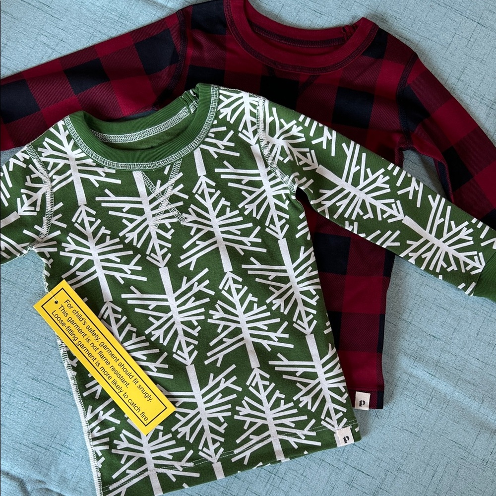 Pact organic cotton unisex kids Pajamas Tops Set of 2